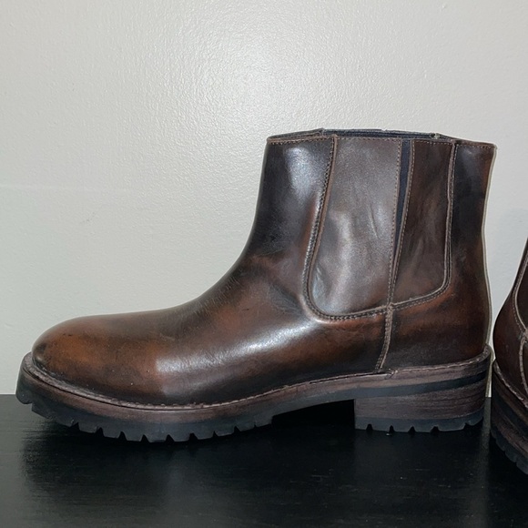Freebird By Steven Ankle Boot Mens 12. Brown Distress Leather. Style is Dean. - Picture 14 of 14